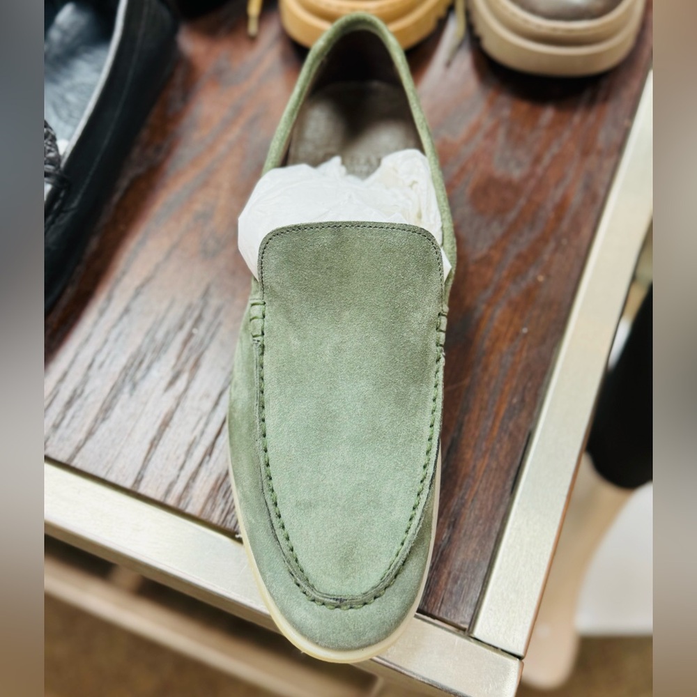 Green Suede Men's Loafers